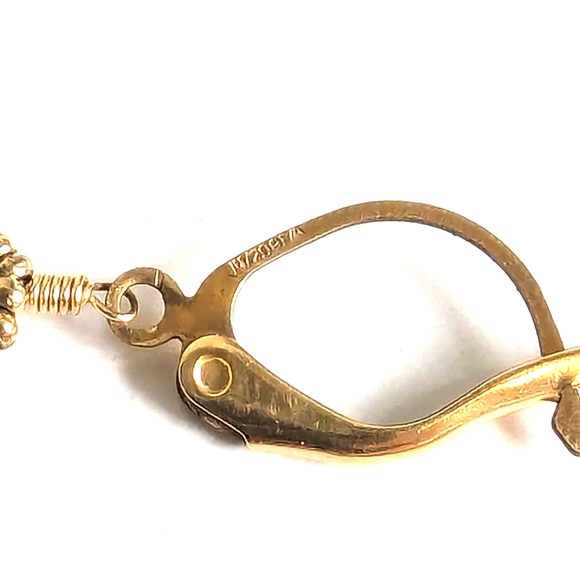 bo j.c. 14k rolled gold earrings Luxury Artisan Mini Handwired Pearls Galore 💎 - Picture 11 of 12